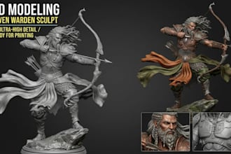 sculpt custom 3d miniature model character figurine tabletop dnd model printing