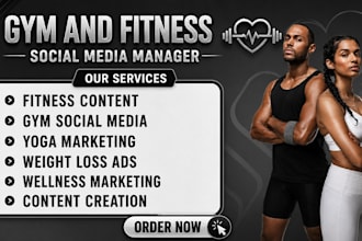 do social media marketing and management for gym fitness and wellness