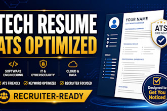write an ats optimized tech resume for software engineering and faang jobs