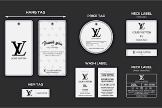 design clothing label print woven nylon label or hang tag logo for fashion brand