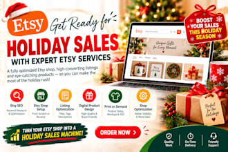 design etsy digital products shop setup etsy store etsy seo listings etsy store