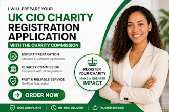prepare your UK cio charity registration application with the charity commission