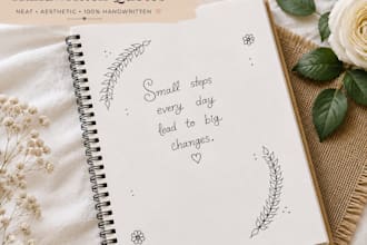 write beautiful handwritten letters, notes and quotes
