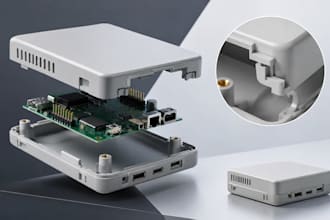 design snap fit pcb enclosure, electronics or housing pcb case for manufacturing