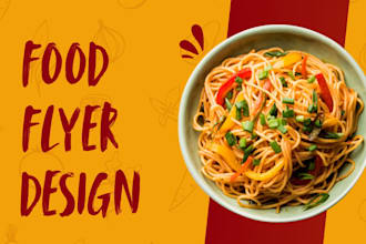 create an attractive food flyer design for you