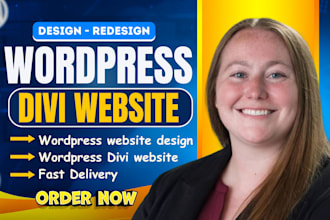 build and develop modern wordpress website design with divi builder, divi expert