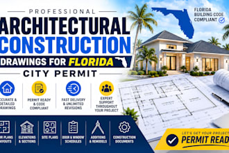 do architectural construction florida drawing stamped for city permit