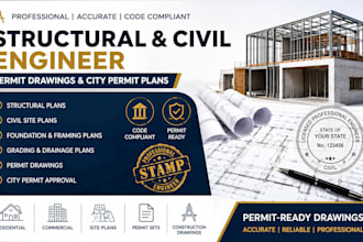 do structural civil engineer permit drawings and city permit plans