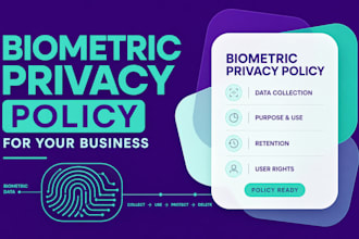draft a professional biometric privacy policy for your business