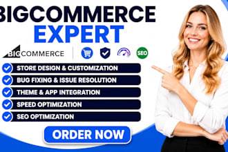 design customise and fix bigcommerce store, bigcommerce website, bigcommerce seo