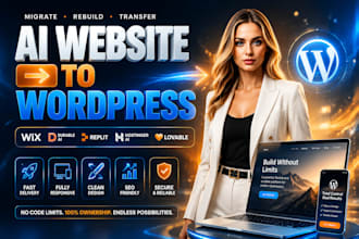 copy clone and migrate wix, durable replit, hostinger ai or lovable to wordpress