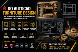 do autocad furniture design cad shop drawing woodworking cabinetry millwork cnc