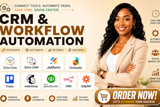 zoho one crm jotform dubsado trello mailchimp quickbooks n8n zapier integration