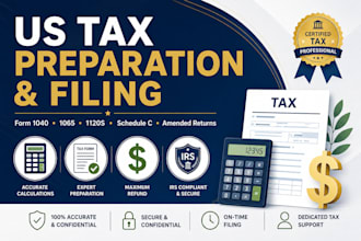 prepare and file your individual and business tax return 1040 1065 1120