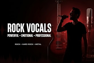 sing powerful rock, hard rock and metal vocals for your song