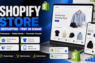create shopify store dropshipping print on demand website