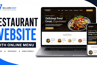 build a modern restaurant website with online menu