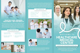 design pharmaceutical brochure, hospital medical flyer and healthcare flyer