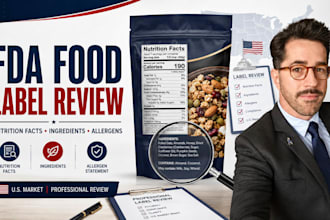 review and verify your fda food label, nutrition facts, allergens and ingredient