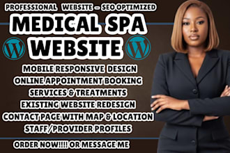 med spa website spa website aesthetic clinic  wordpress website beauty website