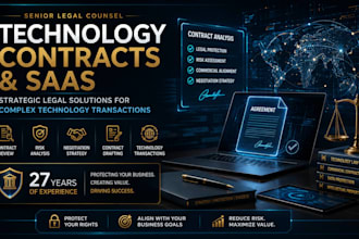 review and negotiate complex technology and saas contracts