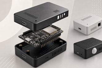 design esp32 arduino iot enclosure, 3d printable electronics case and housing