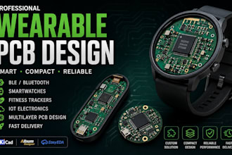 design wearable pcb, ble, smartwatch, fitness tracker, iot electronics