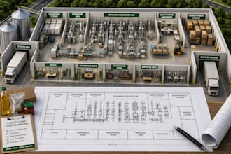 design food packaging facility floor plans and industrial cad layouts
