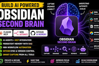 build ai powered obsidian second brain claude mcp n8n automate github ai memory