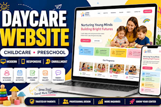 design daycare, preschool, kindergarten and childcare website