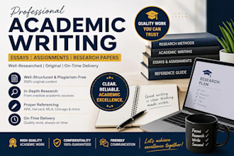 provide academic writing, research, referencing, editing and proofreading