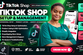 setup and manage US, UK tik tok shop, facebook shop, instagram shop for shopify