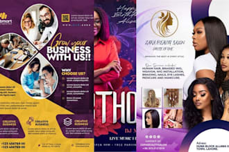 create online amazing church flyer, event flyer, fb, ig, christmas or postcard
