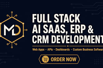 build a full stack ai saas erp CRM pos or wms web app