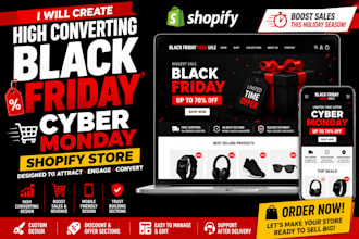 create a high converting black friday cyber monday shopify store