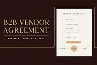 draft a professional b2b vendor agreement for your company