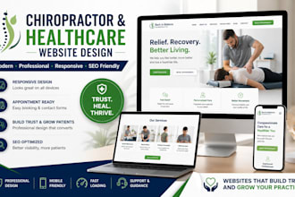 design chiropractor website, healthcare medical website,homecare, clinic website