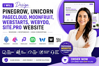 design pinegrow unicorn pagecloud moonfruit webstarts webydo site pro website