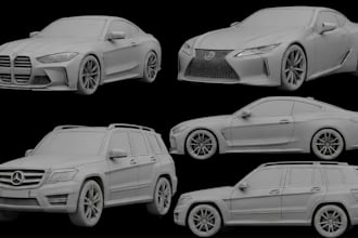 do 3d car modeling, 3d car, police car, rc car, blender car for 3d printing