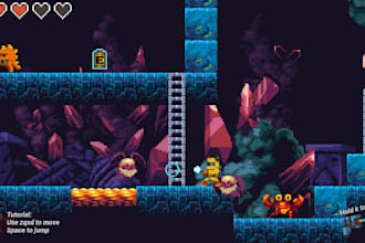create 2d game, complete 2d platformer game, top down game in unity