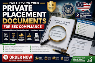 review your private placement documents for sec compliance