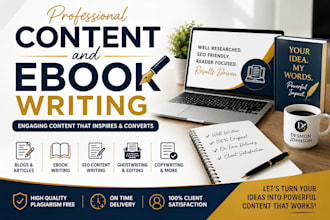 write a professional e book, blog, article and seo content