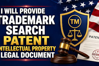 provide expert trademark search patent intellectual property legal document