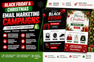 create black friday and christmas email marketing campaigns for shopify