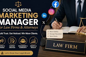 be social media marketing manager for law firm lawyers attorney legal marketing