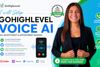 setup gohighlevel voice ai, ai receptionist and appointment booking