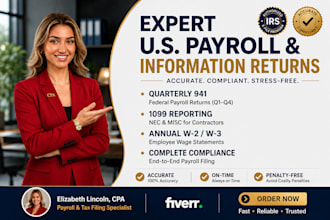 prepare and file quarterly federal payroll tax returns form 941