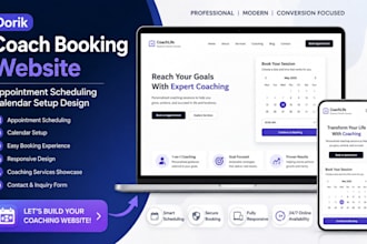 build dorik coach booking website appointment scheduling calendar setup design