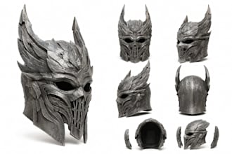 3d model cosplay helmets, masks, armor and props