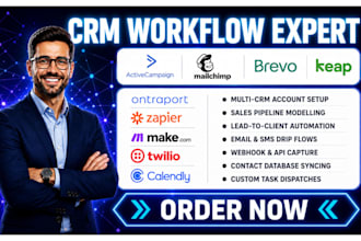 setup activecampaign mailchimp CRM automation brevo keap ontraport CRM workflow
